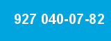 927 040-07-82 927 040-07-82